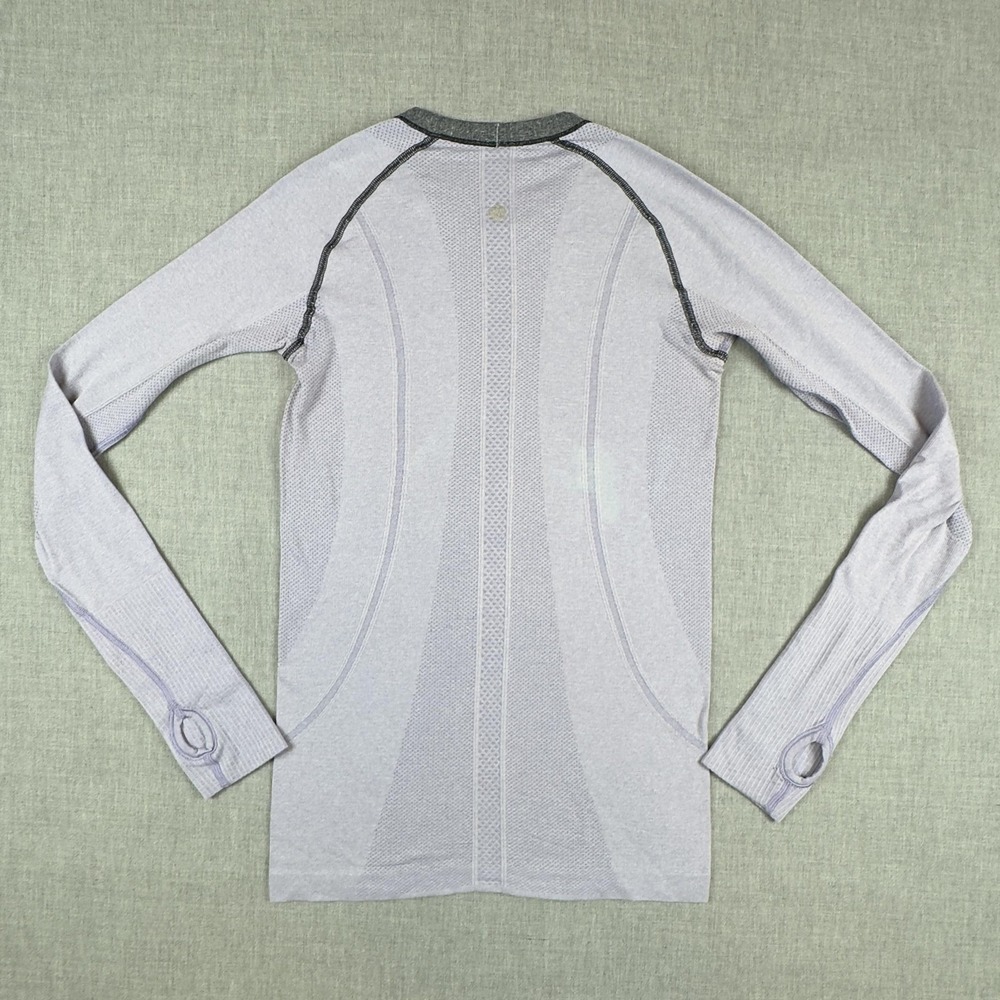 Lululemon Swiftly Tech Long Sleeve Shirt Womens 4 Purple Thumbholes Running Yoga - Picture 3 of 12